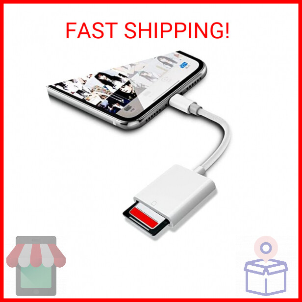 SD Card Reader for iPhone/iPad,Lightning to SD Card Camera Reader Adapter Conver-image