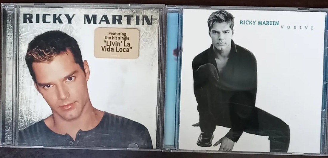 Lot of 2 MINT Ricky Martin CD's~Ricky Martin (self-titled, 1999) & Vuelve (1998)