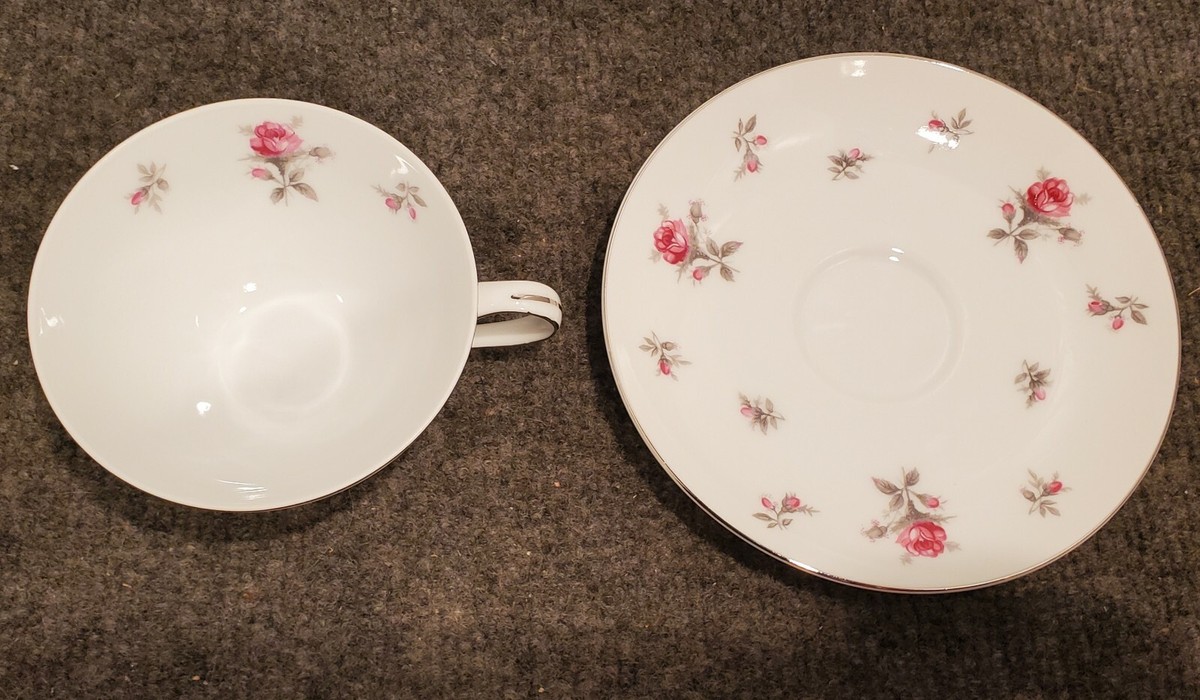 Vintage Rose Chintz Pink Roses Tea Cup & Saucer by Meito Japan | eBay