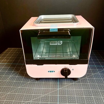 (New Open Box) DASH Mini Toaster Oven Cooker for Apartment / Dorm - PINK