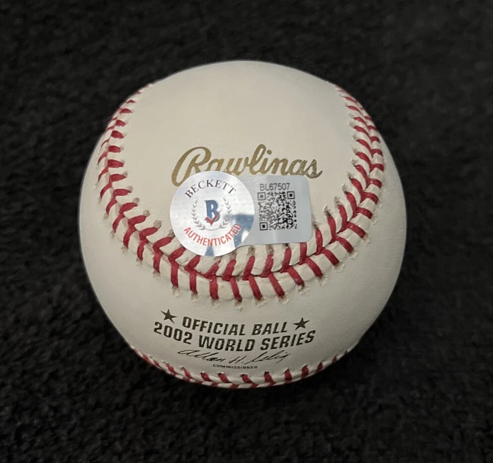 David Bell 2002 Serie Mundial Firmado Autografiado Béisbol SF GIANTS Beckett RARO Foto 3 de 4