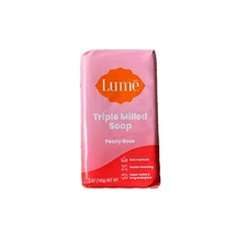 LUME Triple Milled Deodorant Bar Soap Peony Rose 5 oz Full Size - Brand New