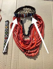 Rare🇺🇦🏆 ХIX_ХX Antique Ukrainian ethnic beaded jewelry Silyanka Gerdan