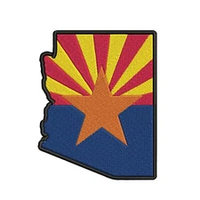 43051 Arizona State Flag USA Political Southwest Cut Out Sew Iron On Patch NEW