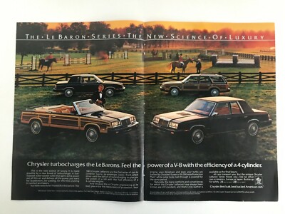 Chrysler Le Baron Series Vintage 1985 Print Ad