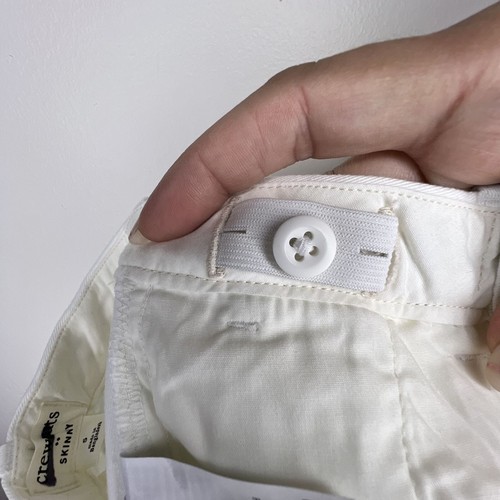 Crewcuts Factory Boys White Skinny Fit Chino Pants Size 5 Adjustable Waist NWT - Picture 6 of 7