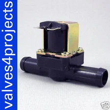5/8" 24VAC Hose Barb Electric Solenoid Valve, Plastic Body, Water, Liquids, N/C