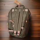 Maze Exclusive Diaper Bag Backpack - Olive Green Canvas Multi-Pocket Travel Bag — photo 2