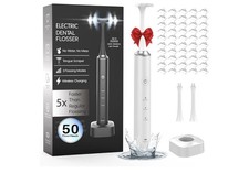 Electric Flosser for Teeth, Reusable Dental Floss with 50 Replacement Heads,D...