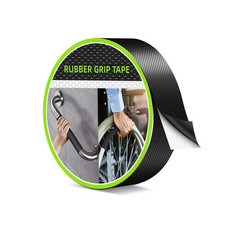 Aobrill Rubber Grip Tape, Non Slip Enhanced Textured 1In x 10Ft, Black