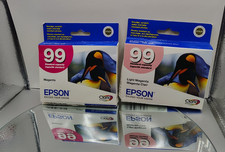 LOT of 2 New Genuine Epson 99 Magenta Light Ink Cartridges Artisan 730 B6