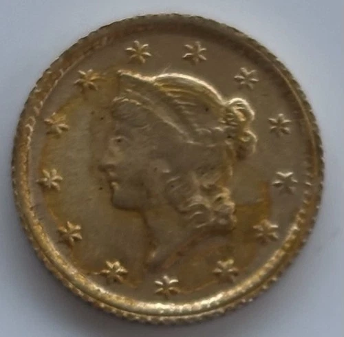 1853 $1 Liberty Head One Dollar Gold Coin Type 1