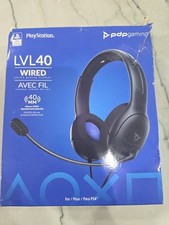 PDP Gaming LVL40 Wired Headset w/ Noise Cancelling Mic - PlayStation PS4 New
