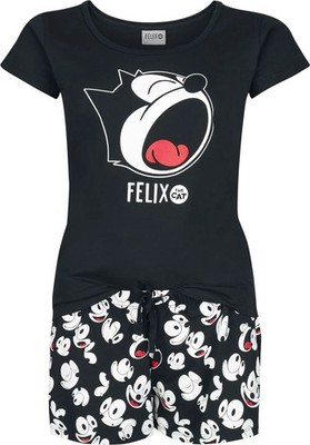 Felix The Cat Schlafanzug Damen Tired Felix schwarz