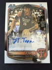 2025-26 Bowman JT Toppin Chrome Auto 1st Prospect #CPA-JT Red Raiders