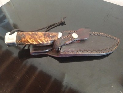 Collectors!!  RARE Early Vintage BOB LEVINE  Knife/Sheath. 10.5'' w/ 5'' BLADE.