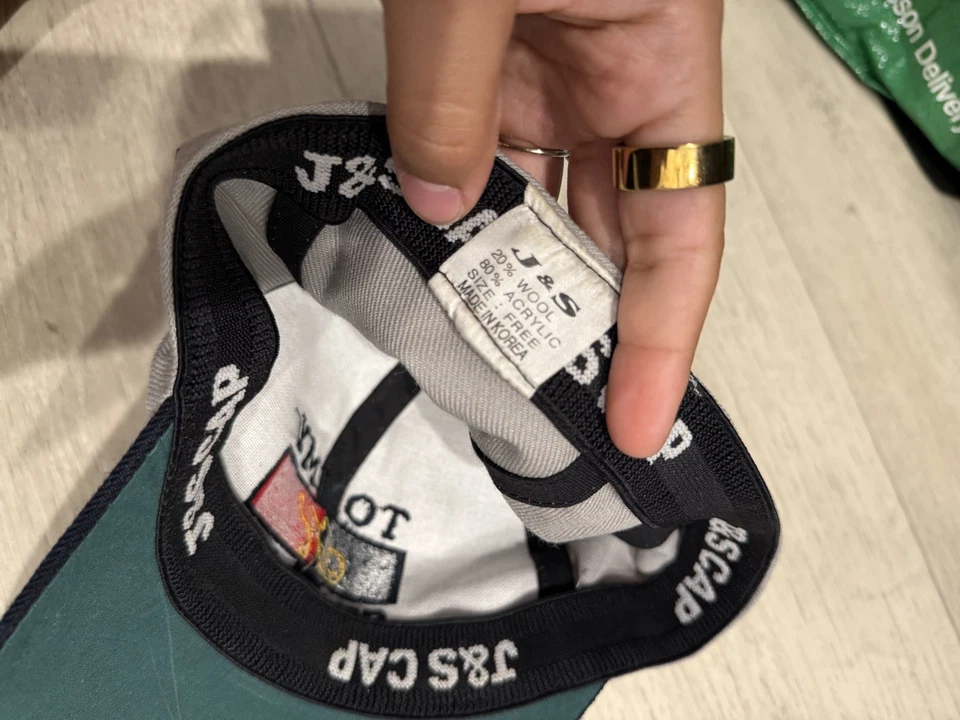 DE COLECCIÓN Tommy Sports Sombrero Gorra Azul Ajustable Espalda Hana Sport Hombres Lana Acrílico Foto 2 de 2