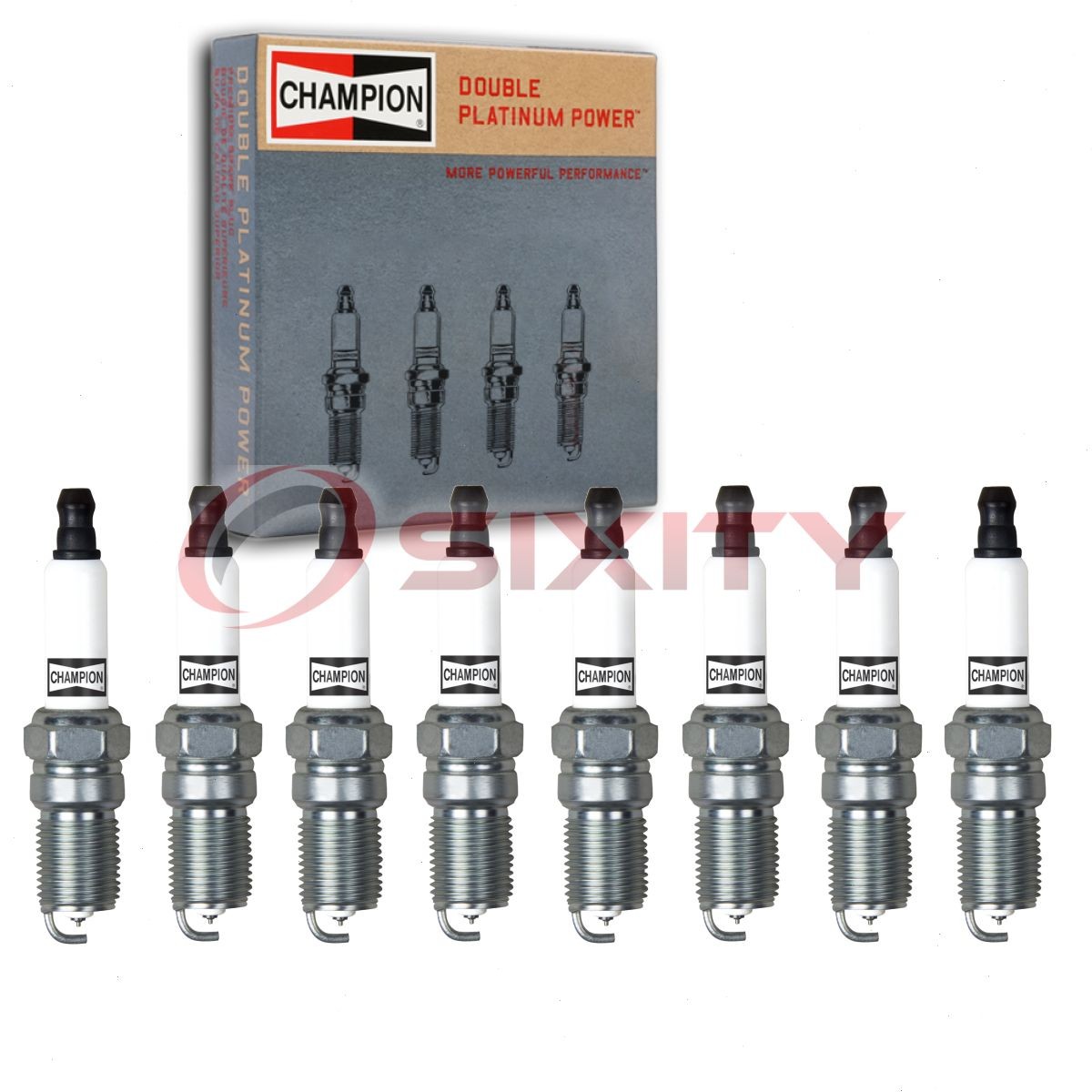 8 pc Champion Double Platinum Spark Plugs for 1996-2000 GMC K2500 5.0L 5.7L lf
