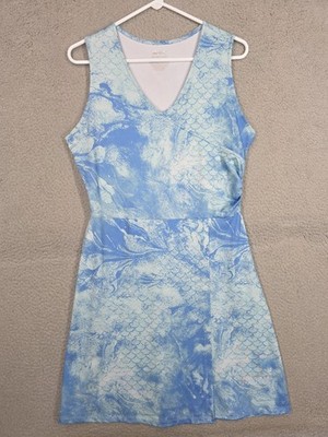 Silver Bait Womens M Blue UPF 50+ Performance Sleeveless Dress V Neck Wicked   