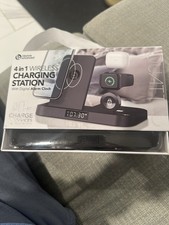 4 In 1 Wireless Charging Station with Digital Alarm Clock Lifestyle Advanced NEW