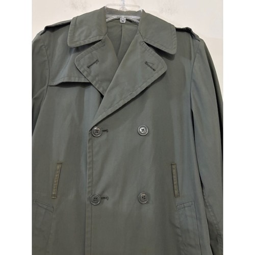 Vintage USA Centre MFG.CO Raincoat Trench Coat Military Green Mens Large - Bild 8 von 8