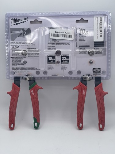 Milwaukee 48-22-4553 Set 2 Pezzi Offset Aviazione Snip Sinistro e Destro NUOVO - Foto 6 di 6