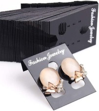 100 Piece Jewelry Earring Ear Studs Hanging Holder Display Hang Cards Plastic