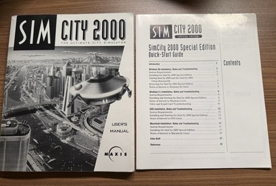 SimCity 2000 Manual Booklet and Quick-Start Guide