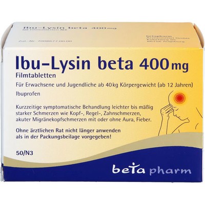 Ibu-lysin Beta 400 mg Filmtabletten 50St - PZN 19101152
