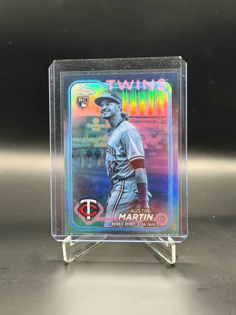 2024 Topps Chrome Update Austin Martin Frozenfractor -4/0 Twins RC Debut USC136
