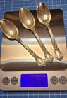 Gorham Chantilly Sterling Silver TeaSpoons (3) 5-3/4" Vintage no mono not scrap