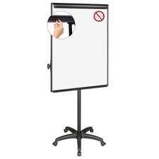 MasterVision Easy Clean Mobile Non-Magnetic Dry-Erase Whiteboard Easel, 32" x