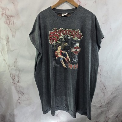 Harley Davidson T Shirt Mens 6XL Gray Badlands Sturgis Crew Cut