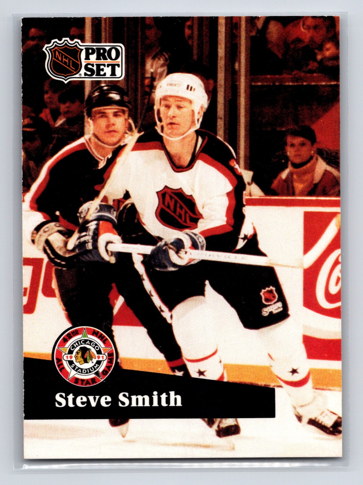 1991-92 Pro Set - Steve Smith #284 Edmonton Oilers Hockey Card