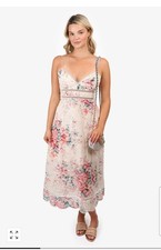 ZIMMERMANN Floral Cutwork Laelia Dimond Bralette Cotton Dress Size 1