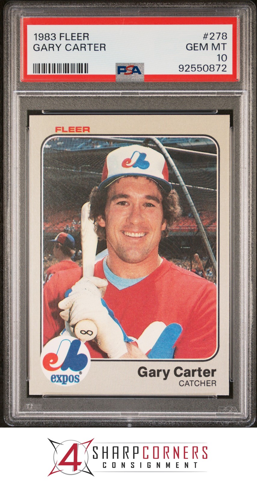 1983 FLEER #278 GARY CARTER EXPOS HOF PSA 10