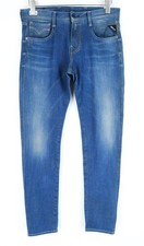 REPLAY Anbass Men Jeans W30/L32 Slim Washed Blue Cotton Stretch 5-Pocket *