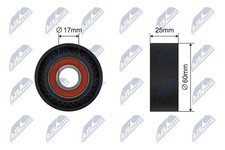 Spannrolle Keilrippenriemen NTY RNK-MZ-013A Kunststoff für MAZDA CX DK 30 DM DT