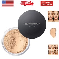 Matte Loose Powder Foundation SPF 15, Clean Mineral Powder Face Makeup, Sheer...