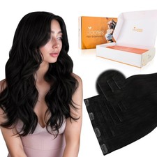 DOORES Invisible Clip in Hair Extensions Human Hair 18 inch 1
