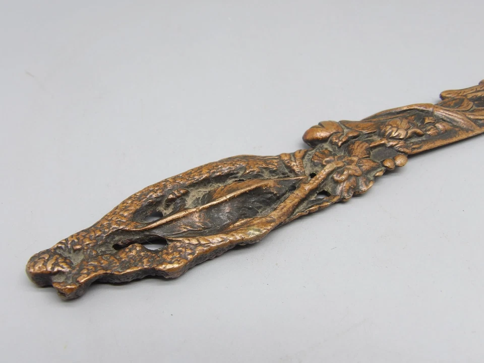 COUPE PAPIER OUVRE LETTRE XIX EN BRONZE MASSIF OUVRAGE - Photo 3/4