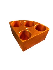 CHEMGLASS 4-Place Pie Wedge for 40mL Scintillation Vials Orange CG-1991-P-12