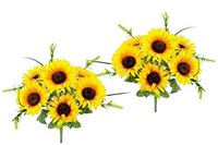 Flair Flower KüNstliche Sonnenblumen Deko Blumenstrauß 48Cm Hochzeit Tischdeko