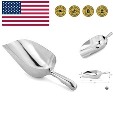 34561 One-Piece Cast Aluminum Round Bottom Bar Ice Flour Utility Scoop, 38-Ou...