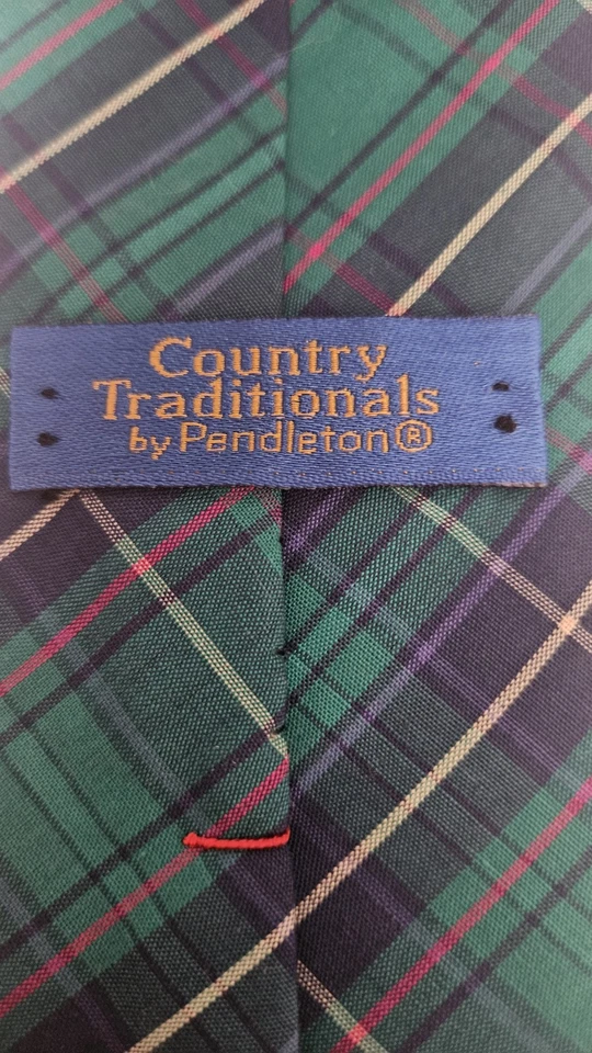 Corbata Pendleton azul a cuadros hecha en Estados Unidos Foto 3 de 4