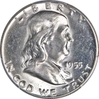 1955 'Bugs Bunny' Franklin Half Dollar PCGS MS65 FBL Blast White - STOCK