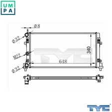 RADIATOR ENGINE COOLING 737-0074 FOR SKODA VW SEAT DSGD 1.0L 3cyl FABIA IV 1.0L