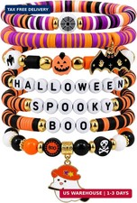 Halloween Bracelets,7 Pack Stackable Bracelets,Halloween Party Favors