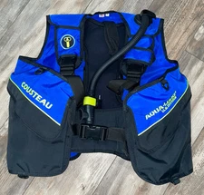 US Divers Aqua Lung Cousteau Scuba Diving Blue Vest Size Small