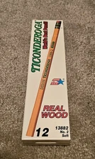 Vintage USA Dixon Ticonderoga 1388-2 Pencils HB One Dozen 12 Unsharpened Pencils